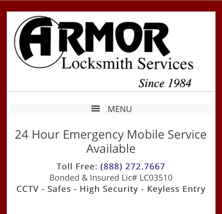 Armor Locksmith Services | 2801 Pinole Valley Rd suite b, Pinole, CA 94564, USA | Phone: (707) 762-0434