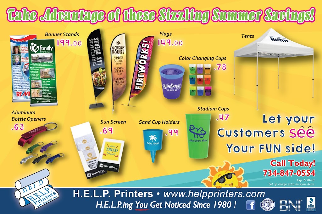 H.E.L.P. Printers Inc | 9673 Lewis Ave, Temperance, MI 48182, USA | Phone: (734) 847-0554