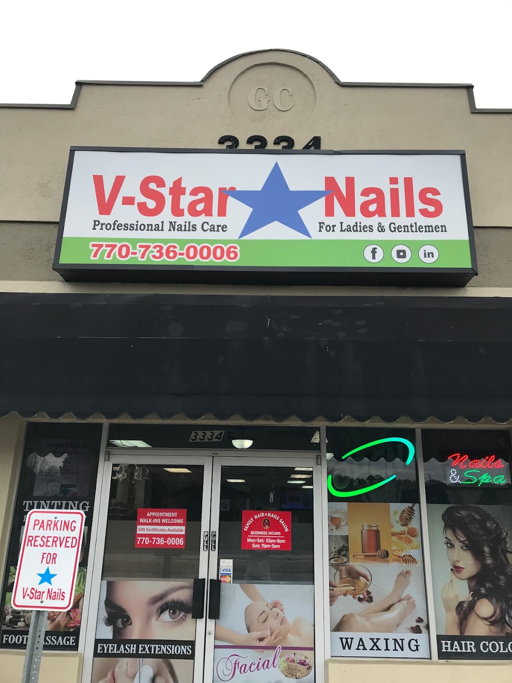 V-Star Nails | 3334 Stone Mountain Hwy Ste F, Snellville, GA 30078, USA | Phone: (770) 736-0006