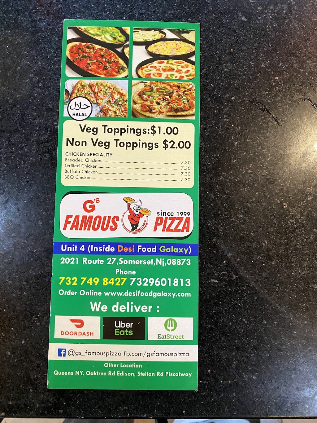 G’s Famous Pizza 3 | 2021 NJ-27, Somerset, NJ 08873, USA | Phone: (732) 749-8427