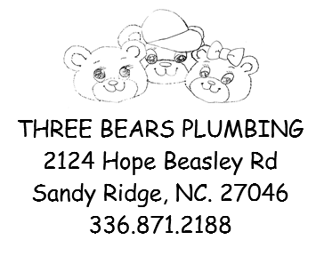 Three Bears Plumbing | 2124 Hope Beasley Rd, Sandy Ridge, NC 27046, USA | Phone: (336) 871-2188