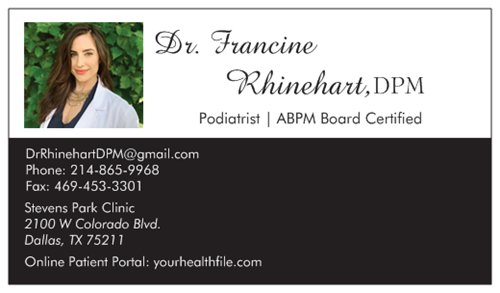 Francine Rhinehart, DPM | 2100 W Colorado Blvd, Dallas, TX 75211 | Phone: (469) 754-8960