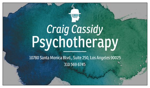 CraigCassidy Therapy | 10780 Santa Monica Blvd, Los Angeles, CA 90025, USA | Phone: (310) 569-6745