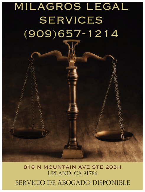 Milagros Legal Services | 818 N Mountain Ave #203h, Upland, CA 91786, USA | Phone: (909) 657-1214