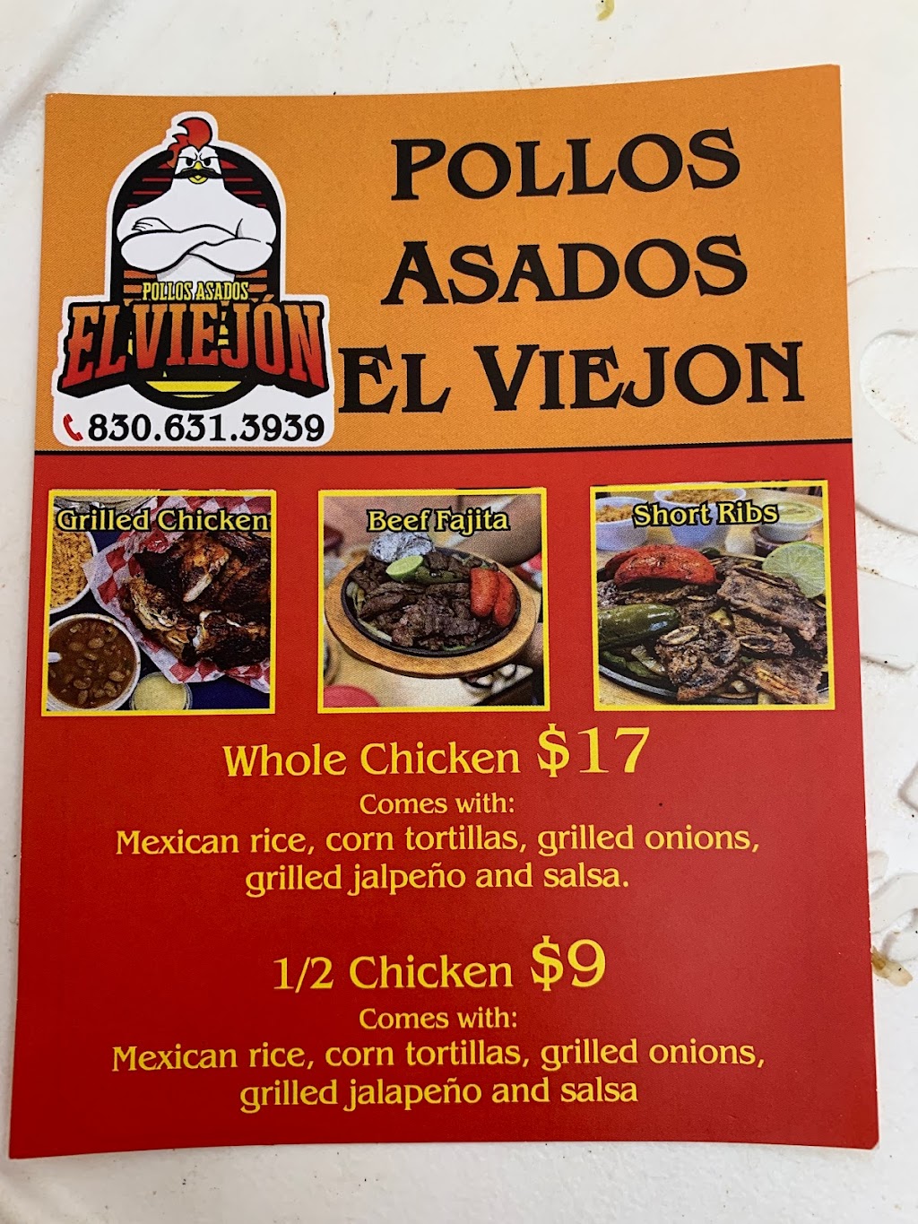 Pollos Asados El Viejon | 2002 TX-97, Pleasanton, TX 78064, USA | Phone: (830) 631-3939