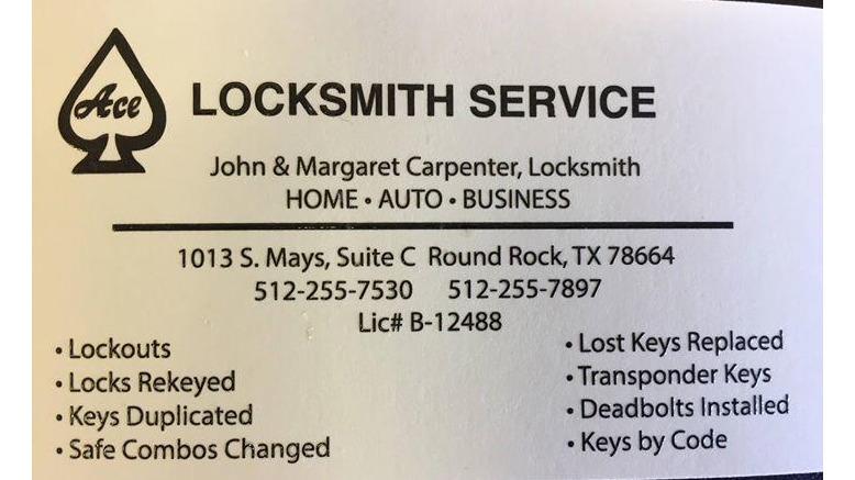 ACE Locksmith Services | 1013 S Mays St C, Round Rock, TX 78664, USA | Phone: (512) 255-7530