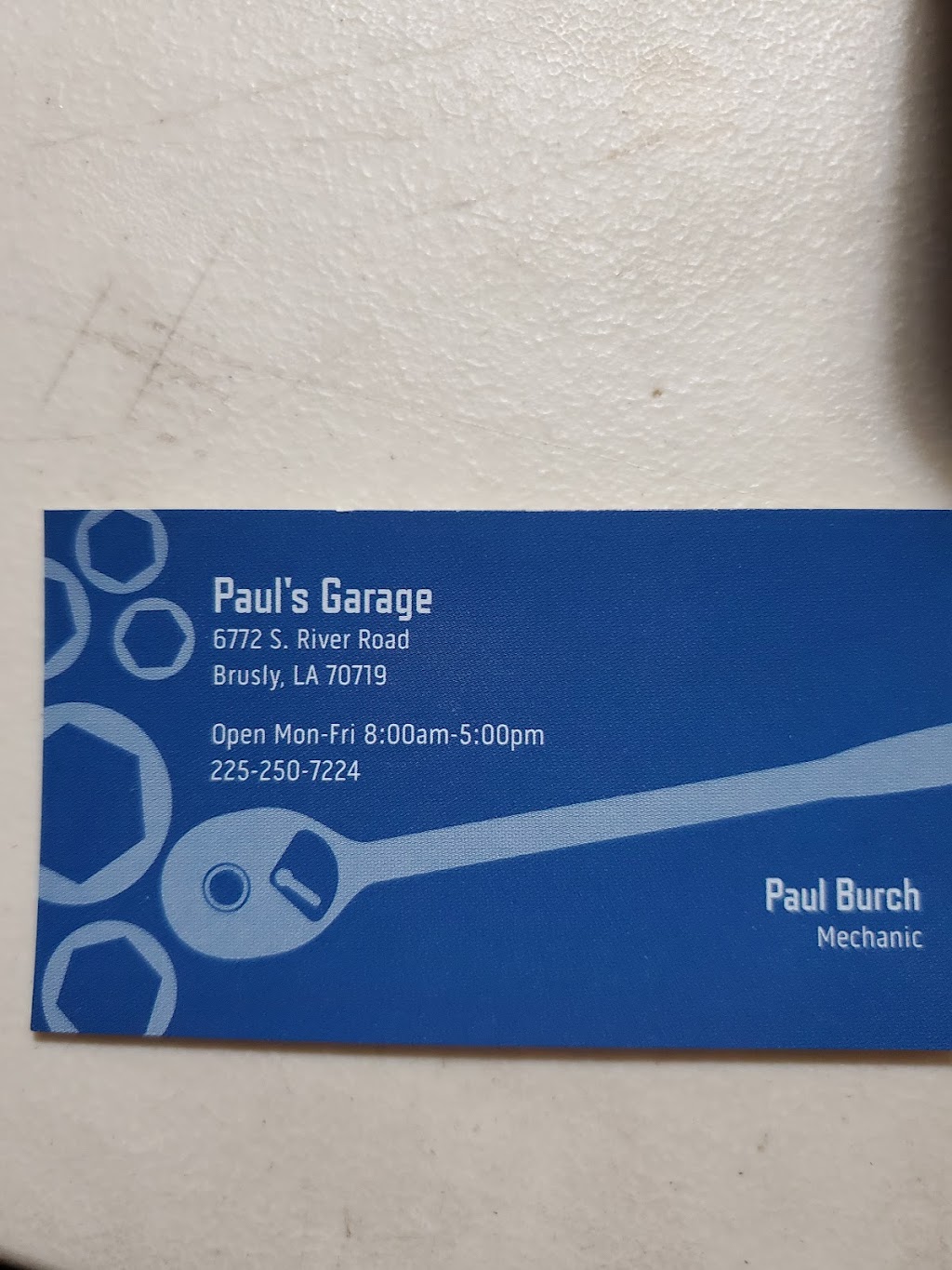 Pauls Garage (by Appointment only) | 6772 S River Rd, Brusly, LA 70719, USA | Phone: (225) 250-7224