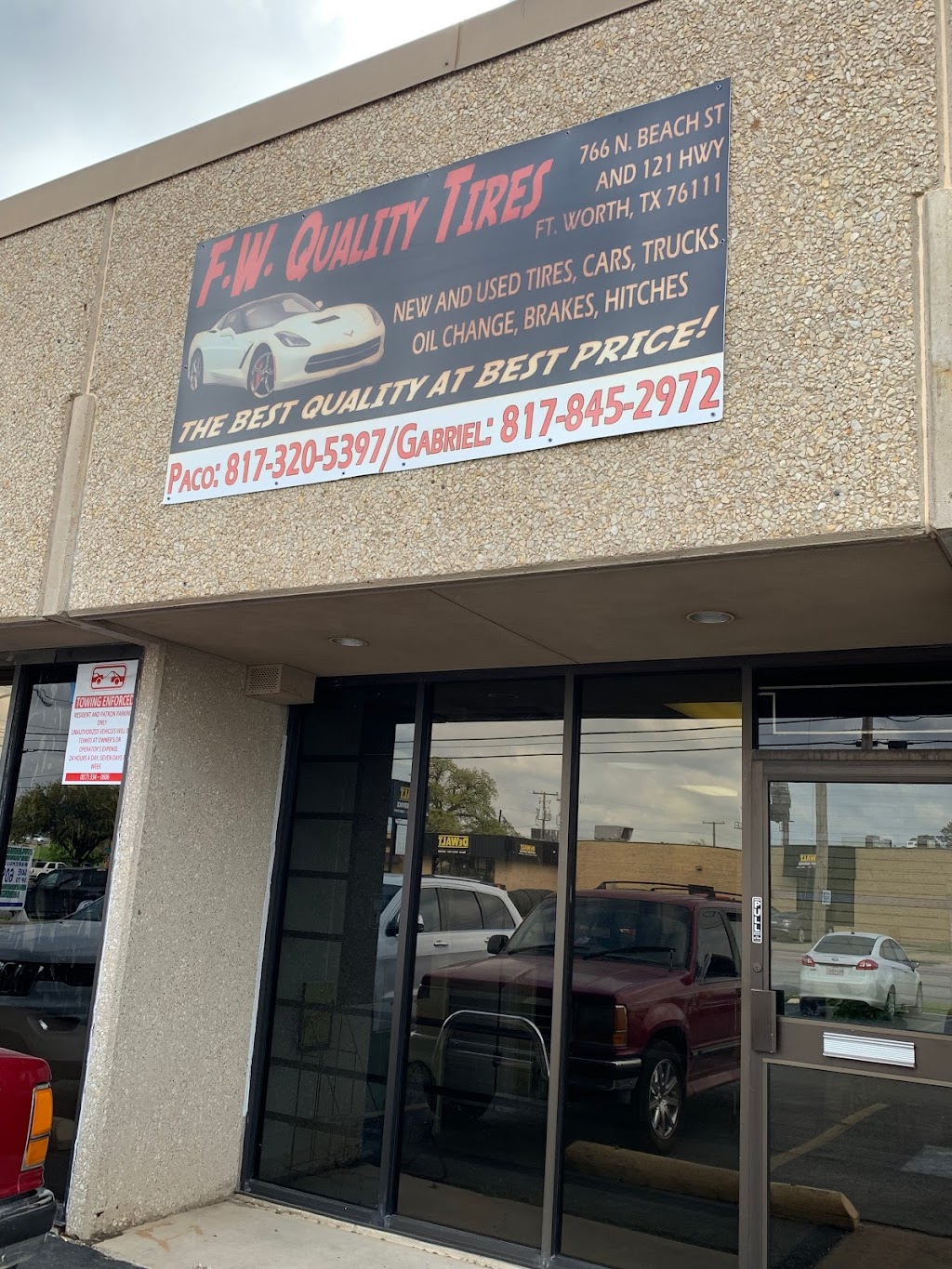 F.W. Quality Tires | 766 N Beach St, Fort Worth, TX 76111, USA | Phone: (817) 320-5397