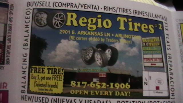 Regio Tires #2....2901E Arkansas Ln Arlington Tx 76010 | REGIO TIRES#2, 2901 E Arkansas Ln, Arlington, TX 76010, USA | Phone: (817) 652-1906