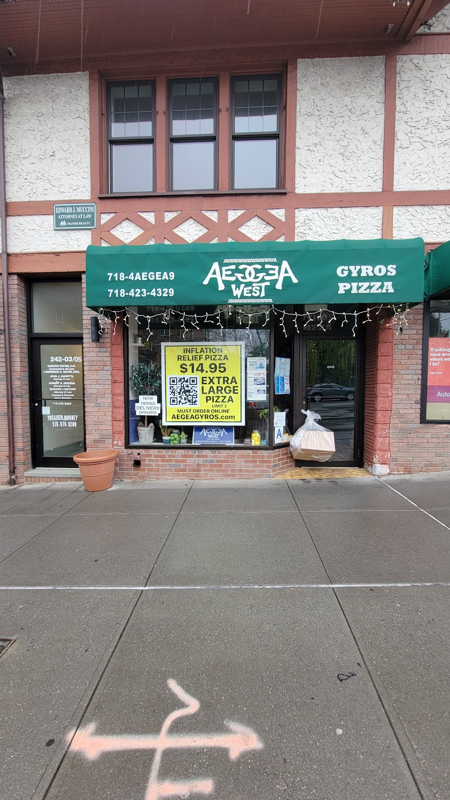 Aegea West Mediterranean Kitchen | 24205 Northern Blvd, Queens, NY 11362, USA | Phone: (718) 423-4329