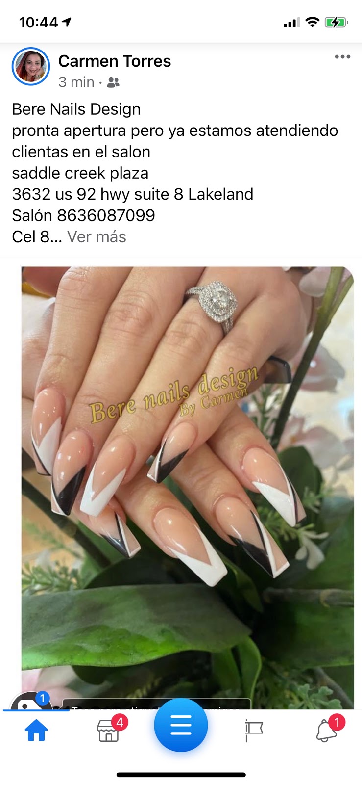 Bere Nails Design by Carmen | 3632 US-92 suite 8, Lakeland, FL 33801, USA | Phone: (813) 613-8865