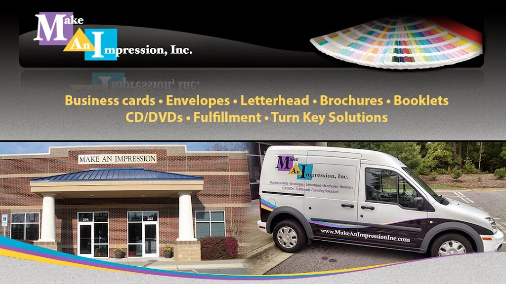 Make An Impression Inc. | 202 Premier Dr, Holly Springs, NC 27540, USA | Phone: (919) 557-7400