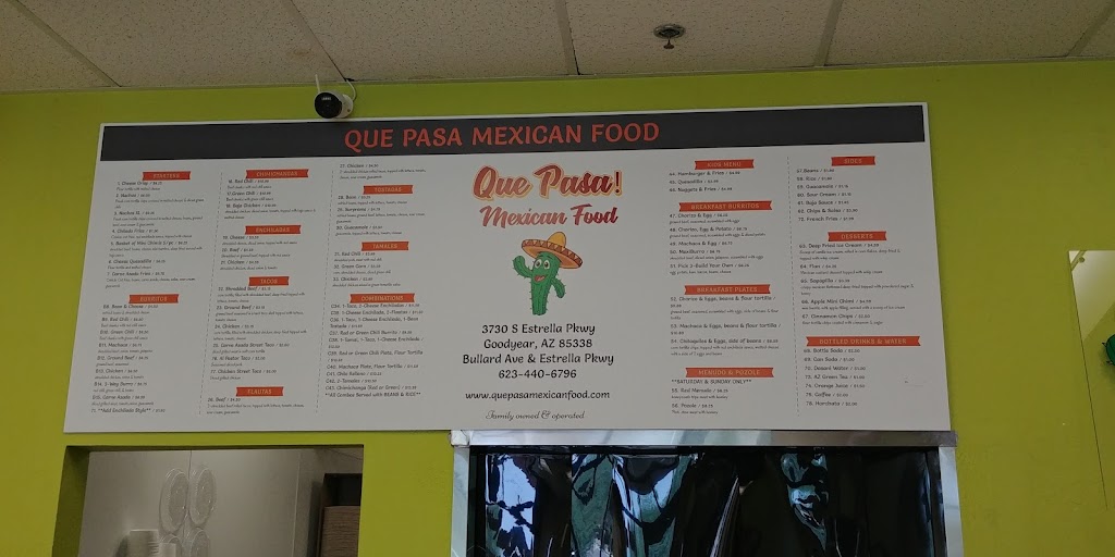 Que Pasa Mexican Food | 3730 Estrella Pkwy Suite 203, Goodyear, AZ 85338, USA | Phone: (623) 440-6796