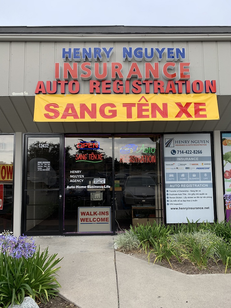 HENRY NGUYEN AUTO REGISTRATION & INSURANCE | 12432 Brookhurst St, Garden Grove, CA 92840, USA | Phone: (714) 422-8266