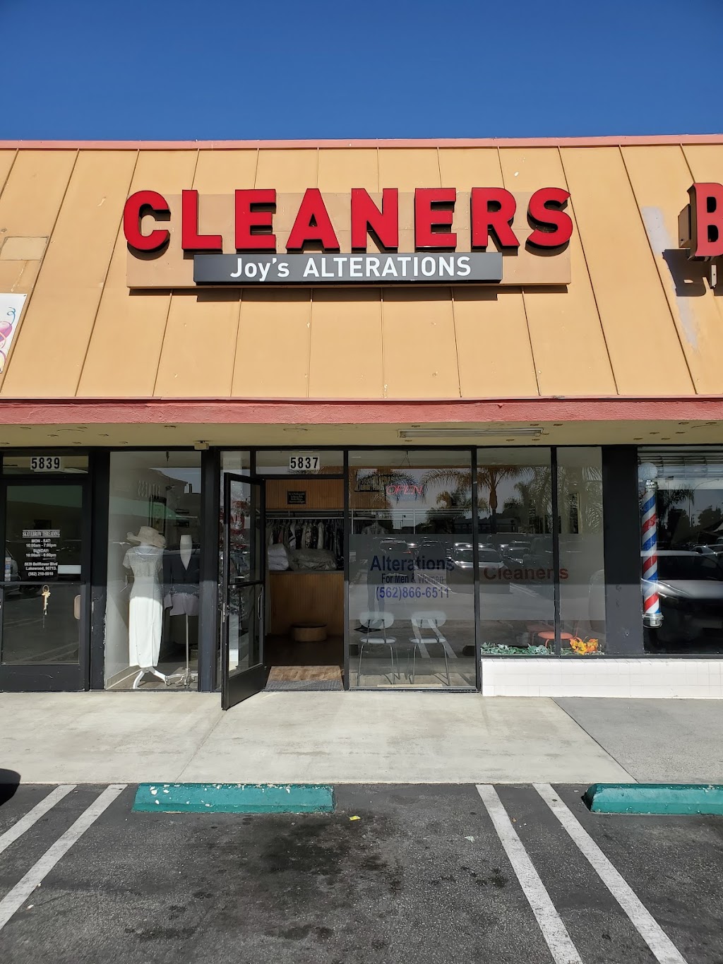 Joys Cleaners & Alterations | 5837 Bellflower Blvd, Lakewood, CA 90713, USA | Phone: (562) 866-6511