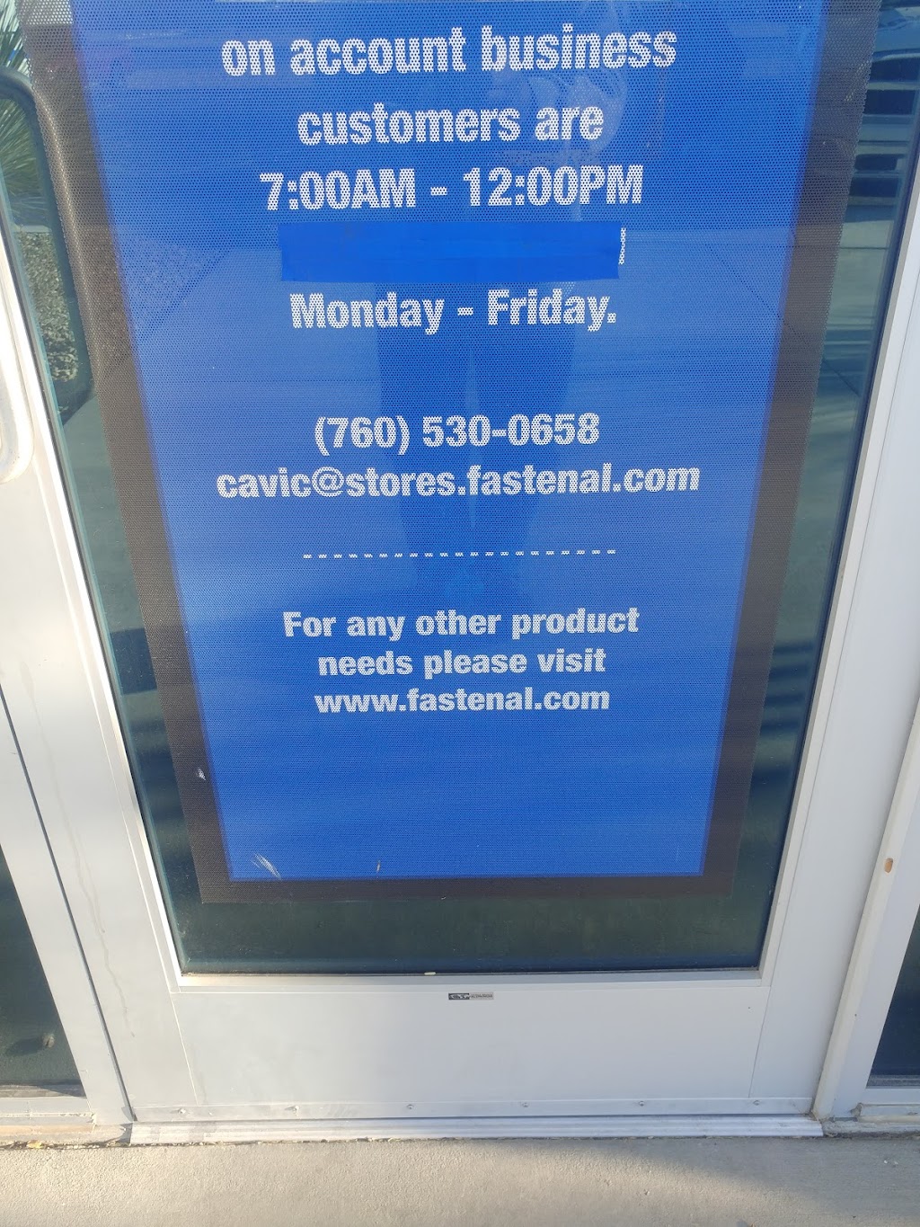 Fastenal Fulfillment Center - Appointment Only | 18499 Phantom W #6, Victorville, CA 92394, USA | Phone: (760) 530-0658