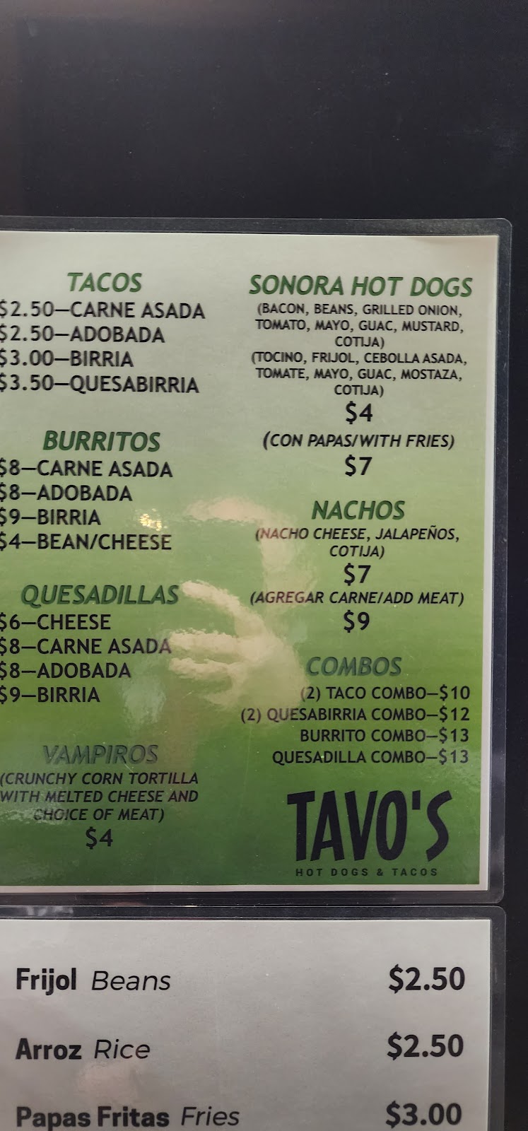 Tavos Hotdogs & Tacos | E Main St, Mesa, AZ 85207, USA | Phone: (602) 565-2798