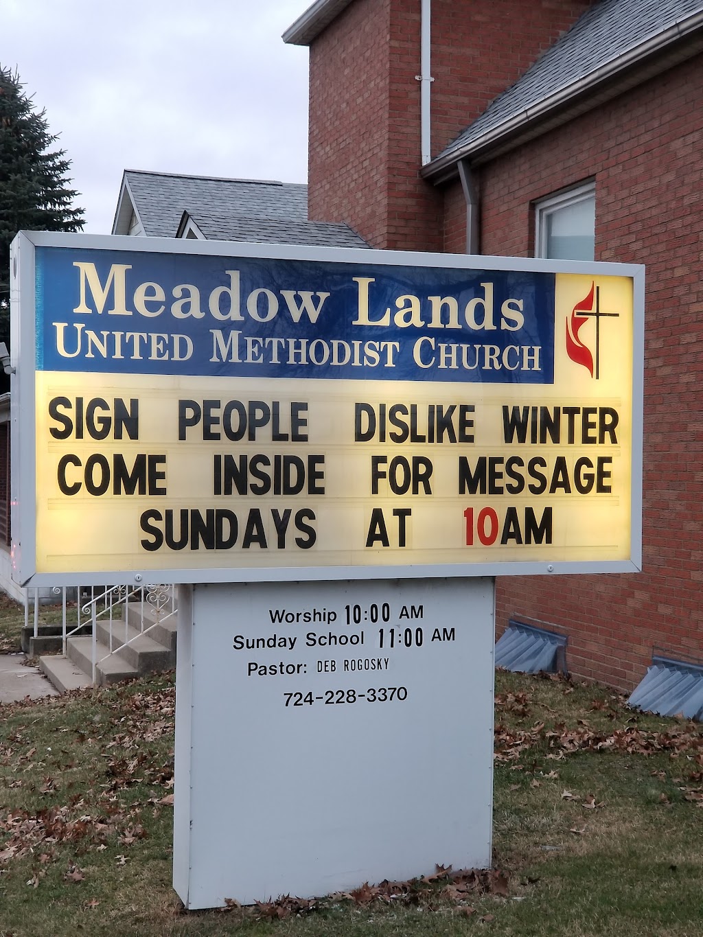 Meadow Lands United Methodist Church | 535 Pike St, Meadowlands, PA 15347, USA | Phone: (724) 228-3370