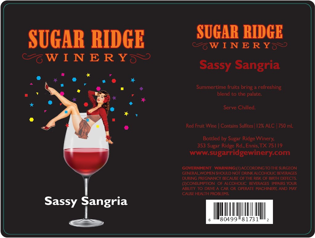 Sugar Ridge Winery & Bistro Bristol | 353 Sugar Ridge Rd, Ennis, TX 75119, USA | Phone: (972) 666-2888