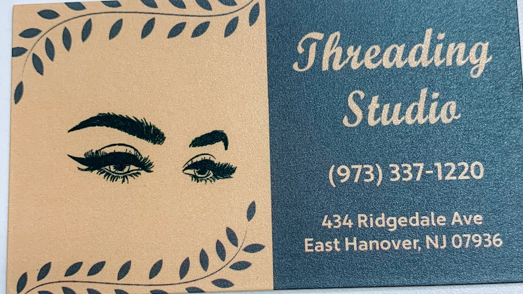 Threading Studio | 434 Ridgedale Ave, East Hanover, NJ 07936, USA | Phone: (973) 337-1220