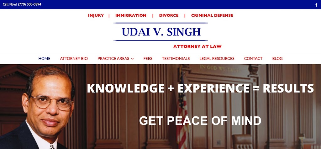 Law Office of Udai V. Singh | 331 Arcado Rd NW suite c-203, Lilburn, GA 30047, USA | Phone: (404) 918-8167