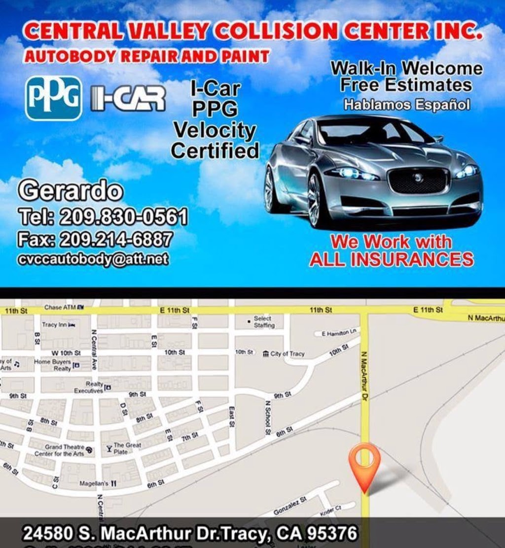Central Valley Collision Inc | 24580 S MacArthur Dr, Tracy, CA 95376, USA | Phone: (209) 830-0561