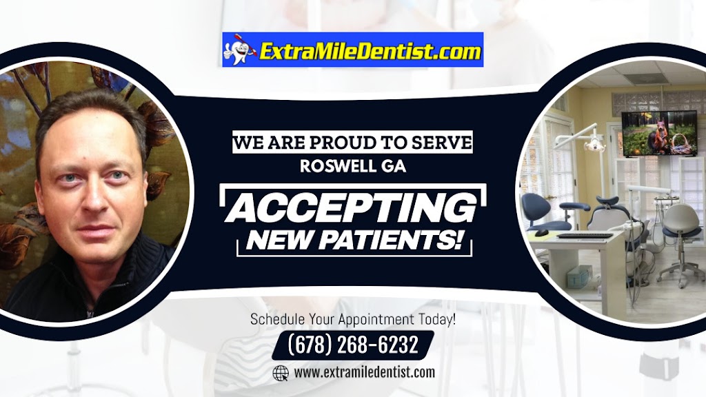 Extra Mile Dentist | 1115 Upper Hembree Rd UNIT C, Roswell, GA 30076, USA | Phone: (678) 674-6466