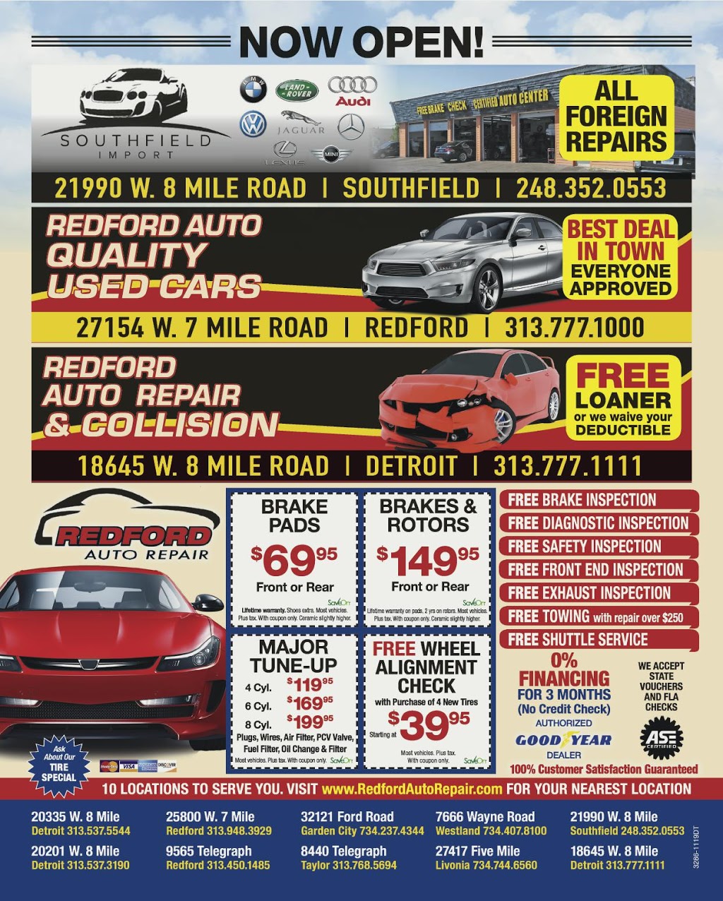 Redford Auto Repair | 32121 Ford Rd, Garden City, MI 48135, USA | Phone: (734) 237-4344