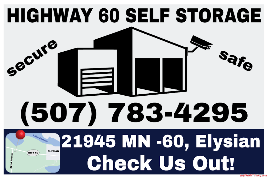 Highway 60 Self Storage LLC | 21945 MN-60, Elysian, MN 56028, USA | Phone: (507) 783-4295