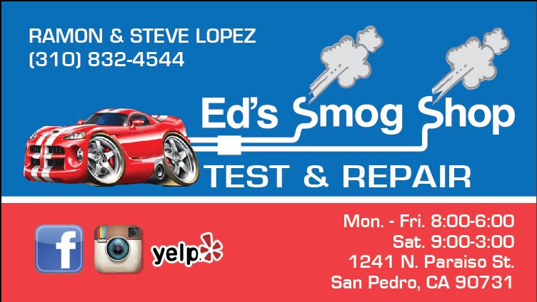 Ed Smog Shop | 1241 Paraiso St, San Pedro, CA 90731, USA | Phone: (310) 832-4544