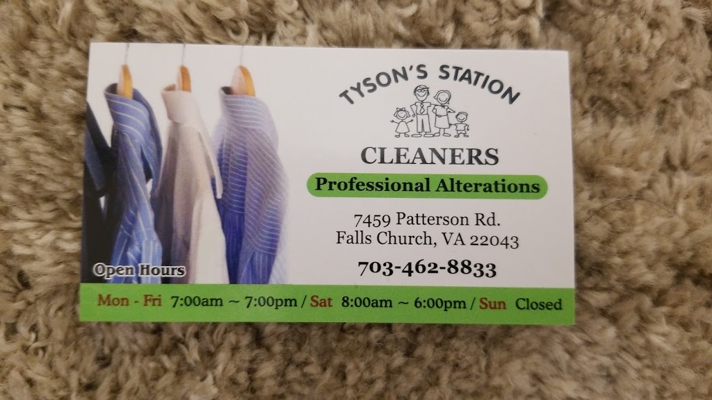 Tysons Station Cleaners | 7459 Patterson Rd, Falls Church, VA 22043, USA | Phone: (703) 462-8833