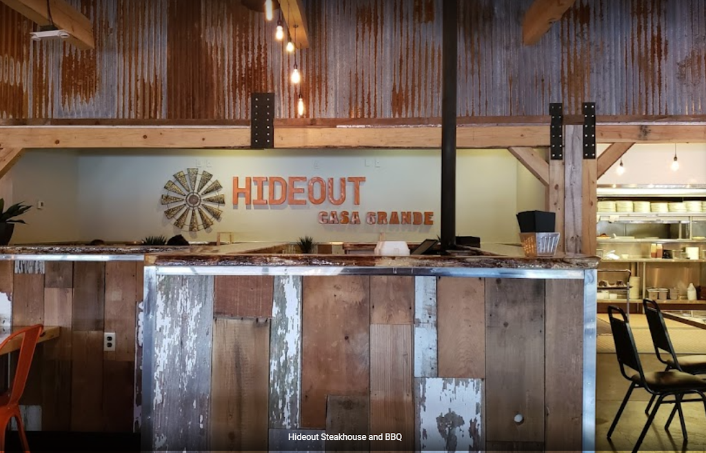 Hideout Steakhouse and BBQ | 1269 N Promenade Pkwy #121, Casa Grande, AZ 85194, USA | Phone: (520) 277-6020