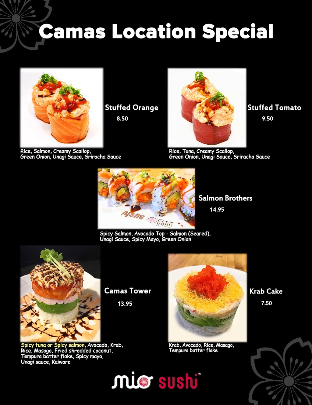 Mio Sushi | 1735 SE 192nd Ave #104, Camas, WA 98607, USA | Phone: (360) 817-1642