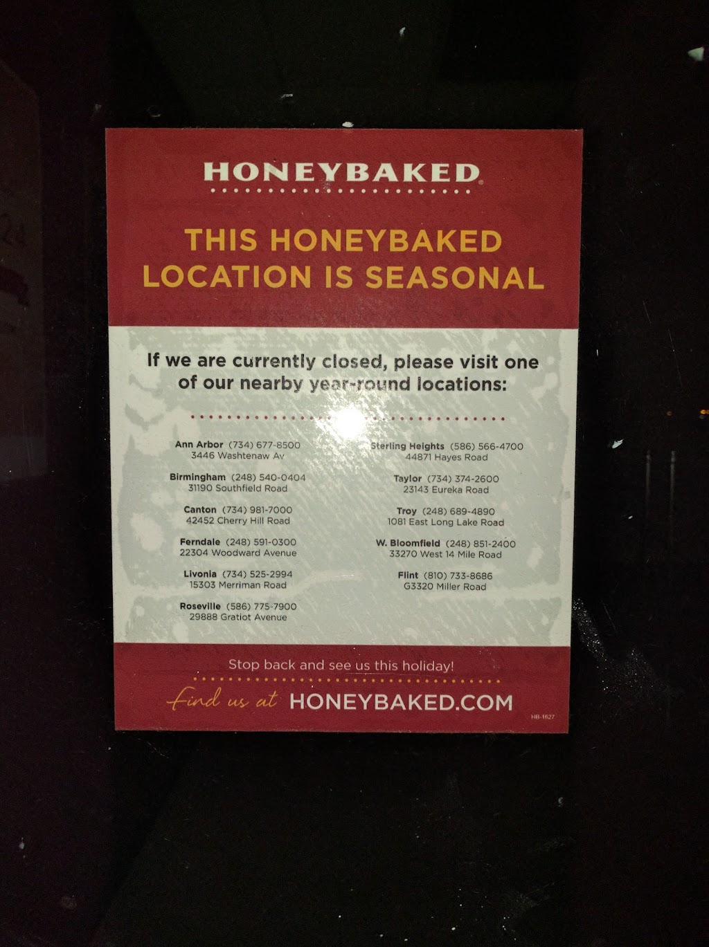 Honey Baked Ham Express | 5633 E Thirteen Mile Rd, Warren, MI 48092, USA | Phone: (470) 231-0435