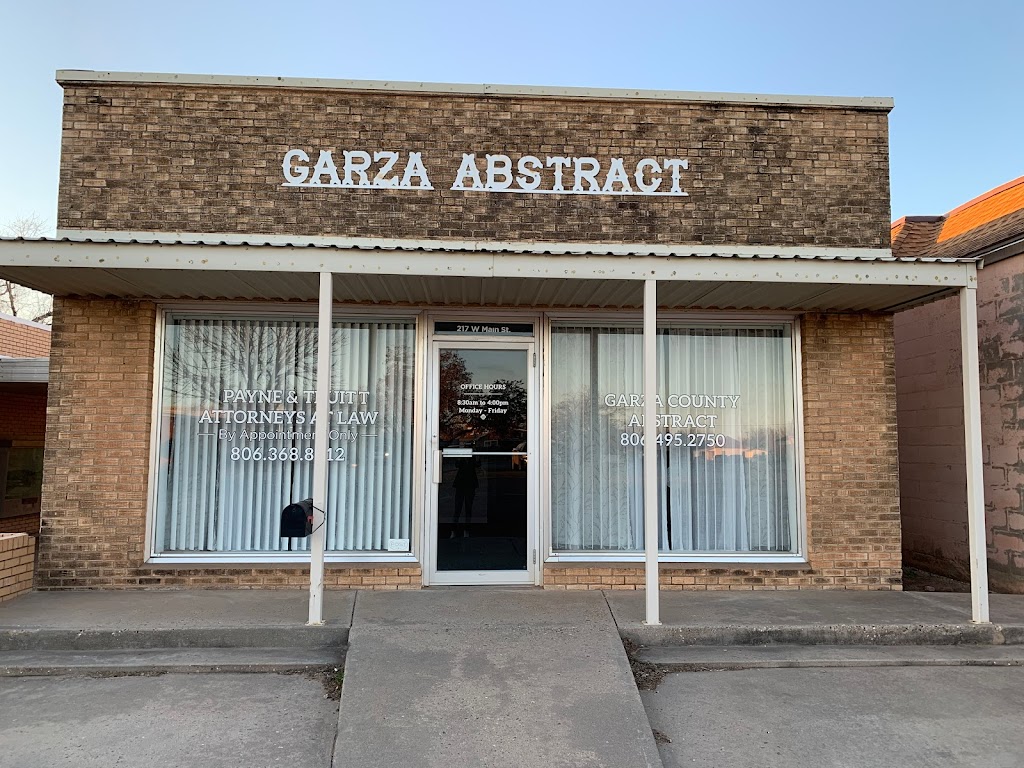 Garza Abstract | 217 Main St, Post, TX 79356, USA | Phone: (806) 495-2750