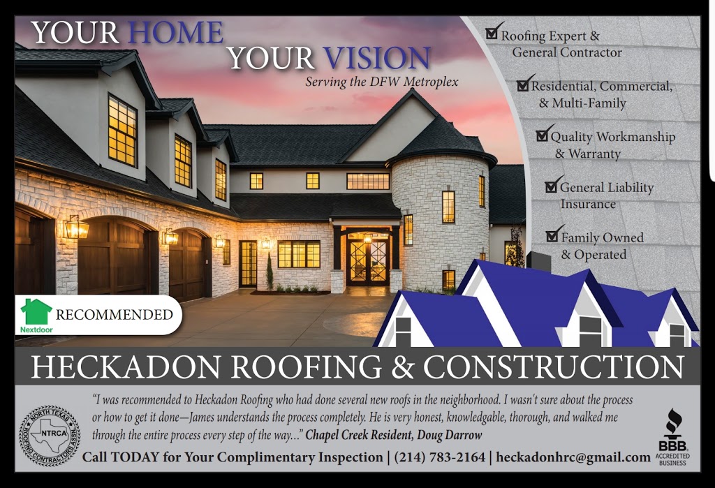 Heckadon Roofing & Construction | 1100, Prosper, TX 75078, USA | Phone: (214) 783-2164