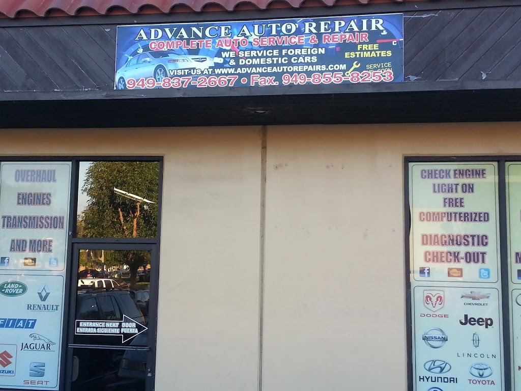 Advance Auto Repair | 23211 Cherry Ave g, Lake Forest, CA 92630, USA | Phone: (949) 837-2667