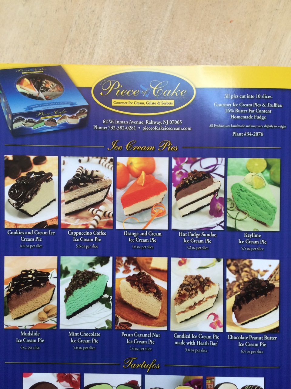 Piece of Cake Frozen Specialties, Inc. | 62 W Inman Ave, Rahway, NJ 07065, USA | Phone: (732) 382-0281