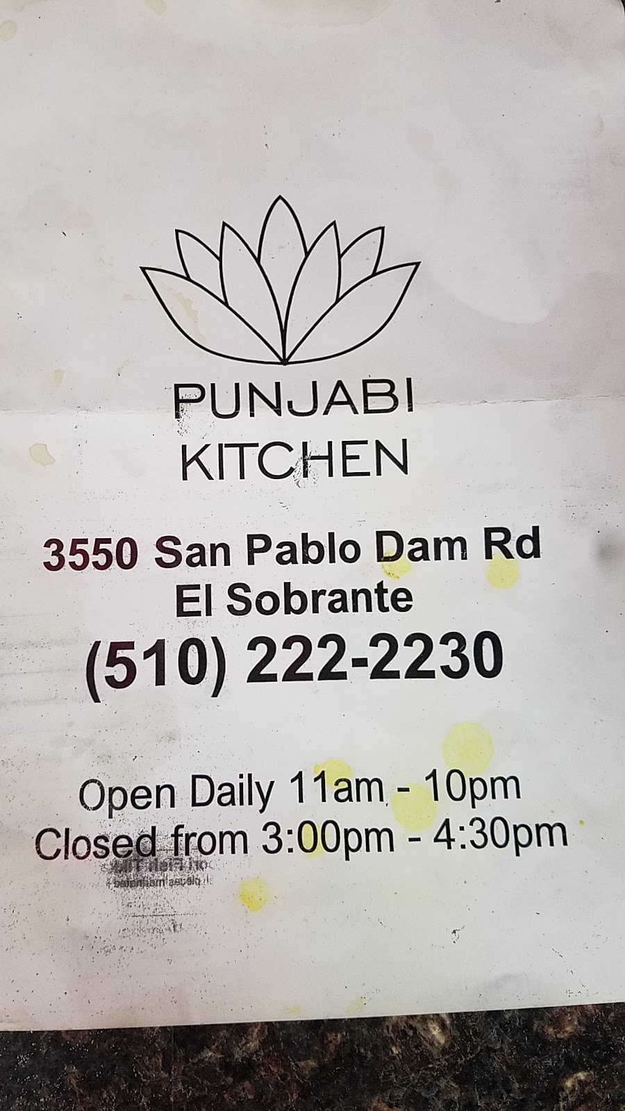 Punjabi Kitchen | 3550 San Pablo Dam Rd, El Sobrante, CA 94803, USA | Phone: (510) 222-2230