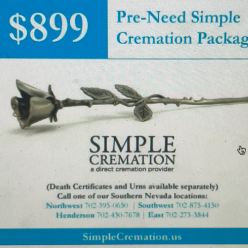 Simple Cremation East | 3468 E Sahara Ave # 150, Las Vegas, NV 89104, USA | Phone: (702) 273-3844