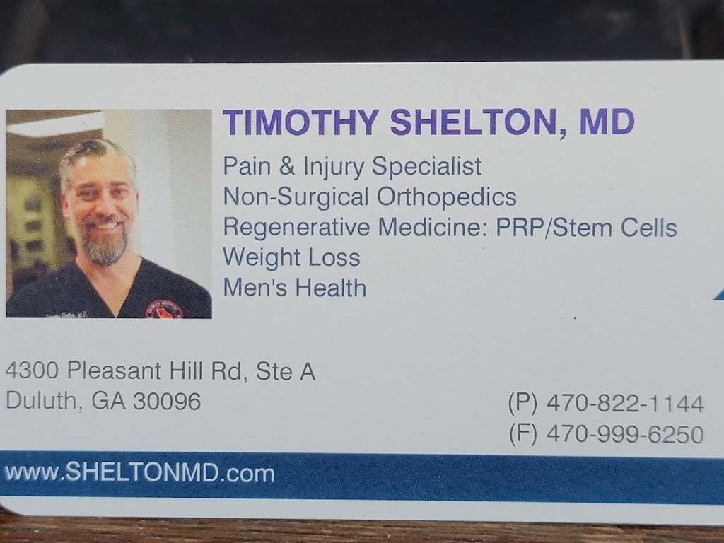 Timothy Shelton MD | 4300 Pleasant Hill Rd Suite A, Duluth, GA 30096, USA | Phone: (470) 822-1144