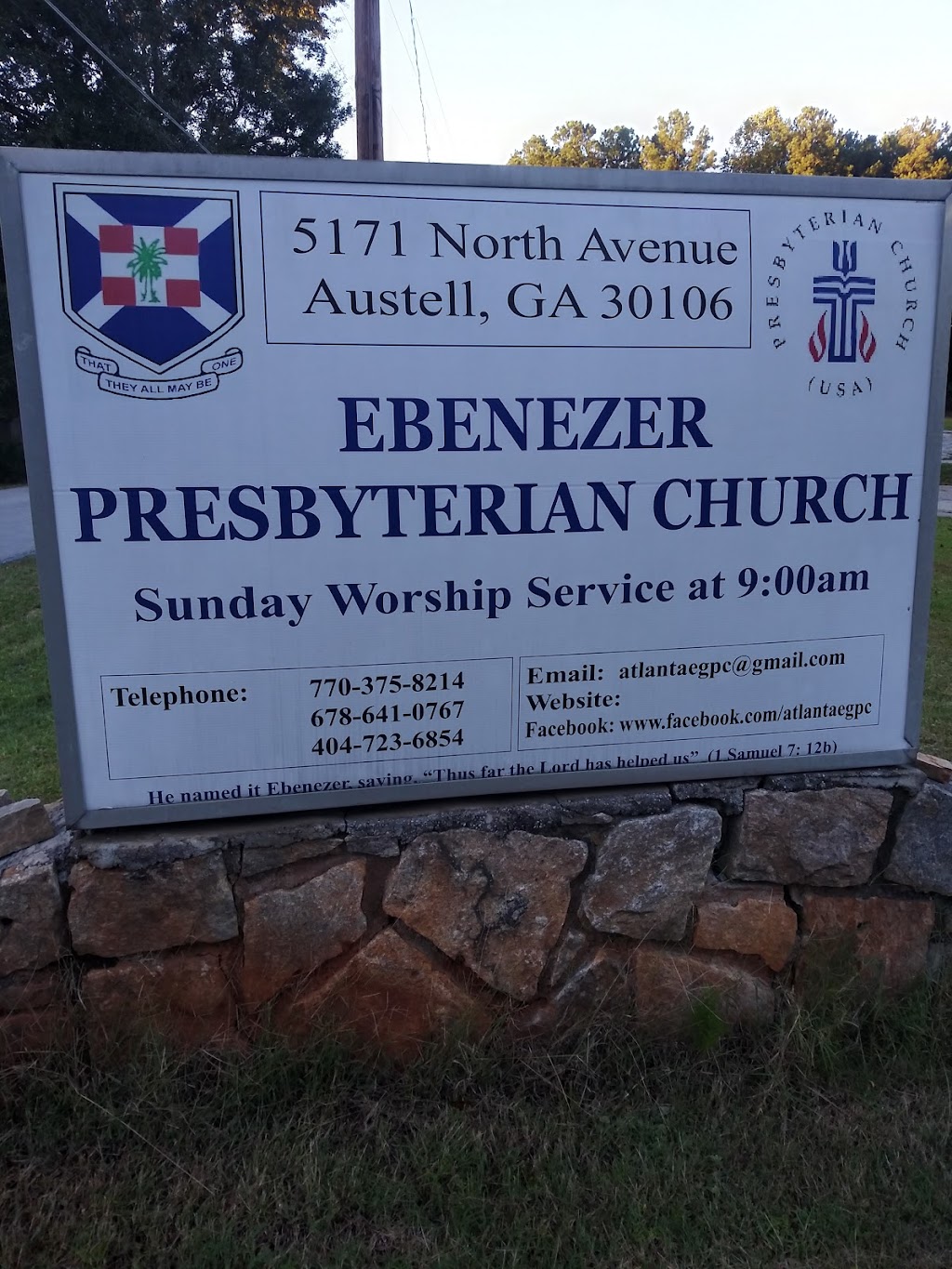 Ebenezer Presbyterian Church | 5171 North Ave, Austell, GA 30106, USA | Phone: (770) 375-8214