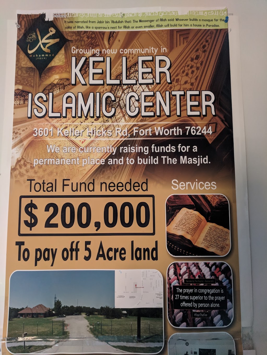 Keller Islamic Center (KIC) | 3601 Keller Hicks Rd, Fort Worth, TX 76244, USA | Phone: (972) 755-9542