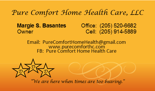 Pure Comfort Home Healthcare, LLC | 500 Southland Dr #203, Hoover, AL 35226 | Phone: (205) 520-6682