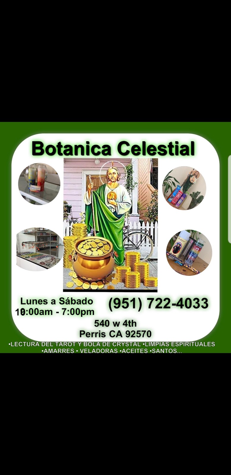 Botanica Celestial | 540 W 4th St, Perris, CA 92570, USA | Phone: (951) 722-4033
