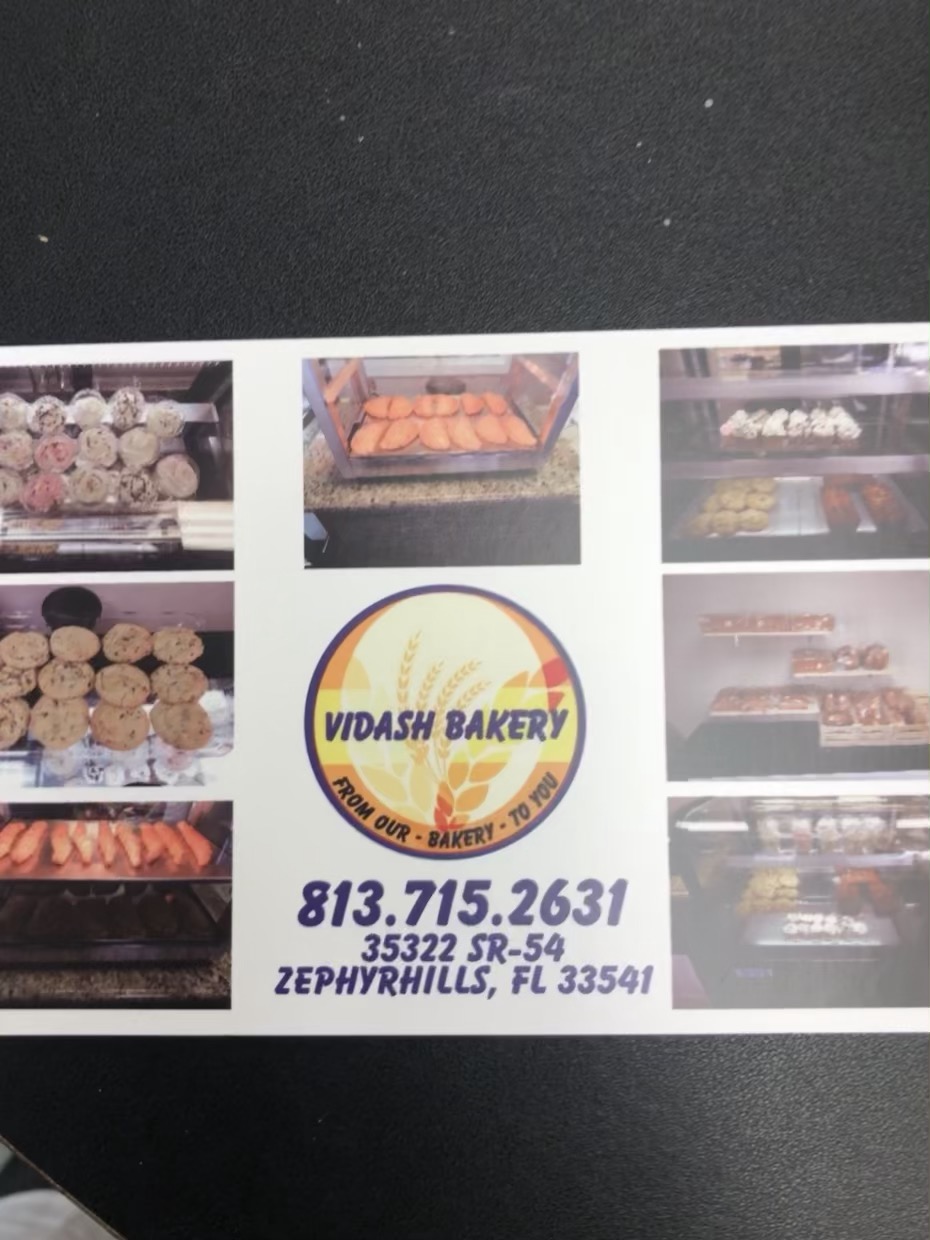 Vidash Bakery | 35322 FL-54, Zephyrhills, FL 33541, USA | Phone: (813) 715-2631