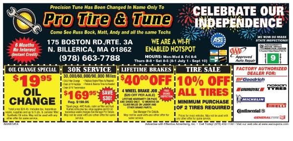 Pro Tire & Tune | 175 Boston Rd, North Billerica, MA 01862, USA | Phone: (978) 663-7788