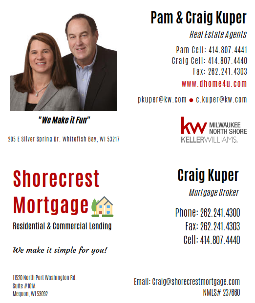 A ShoreCrest Mortgage Broker / Craig Kuper | 11520 N Port Washington Rd #101a, Mequon, WI 53092, USA | Phone: (262) 241-4300