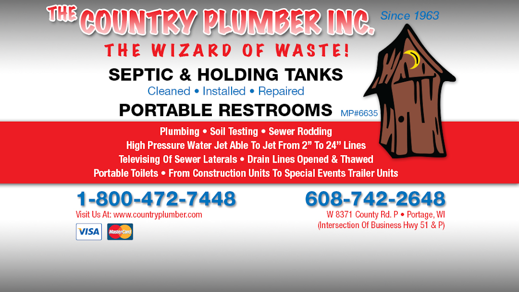 The Country Plumber | N6578 US-51, Portage, WI 53901, USA | Phone: (608) 742-2648