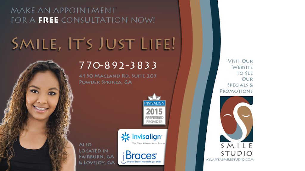 Smile Studio Orthodontics | 4150 Macland Rd #205, Powder Springs, GA 30127, USA | Phone: (770) 872-7232